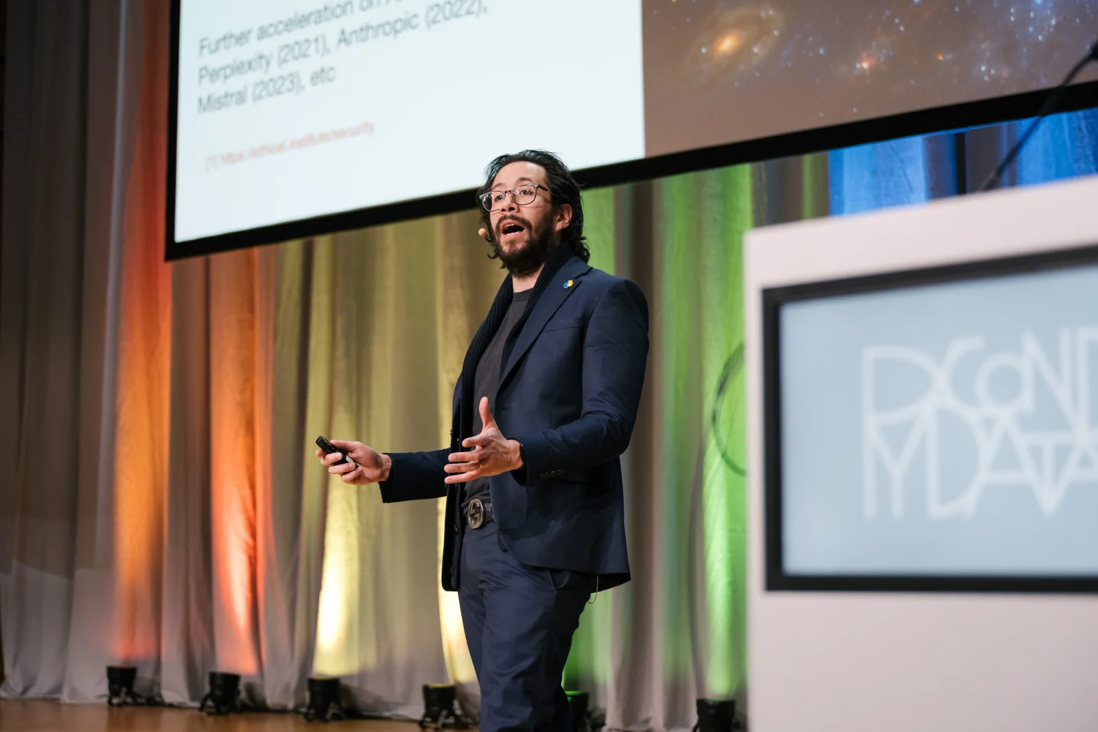 Alejandro Saucedo (Zalando) in his talk "Production ML across 2015–2035" at PyCon DE & PyData 2026, Darmstadt