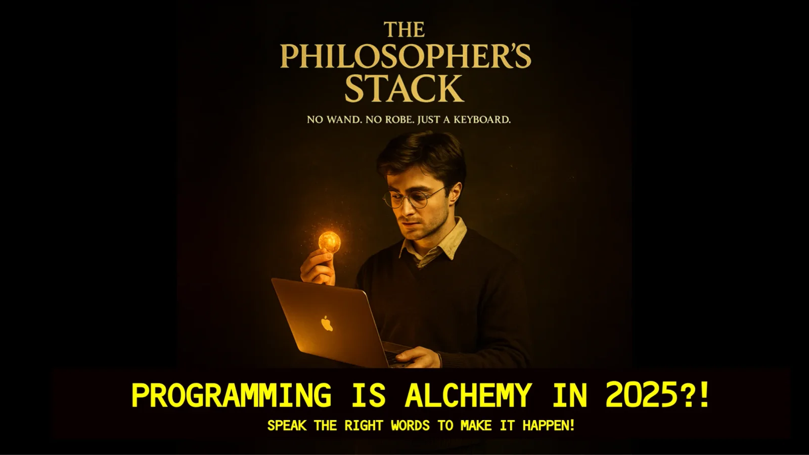 Slide: prompting as a magical incantation