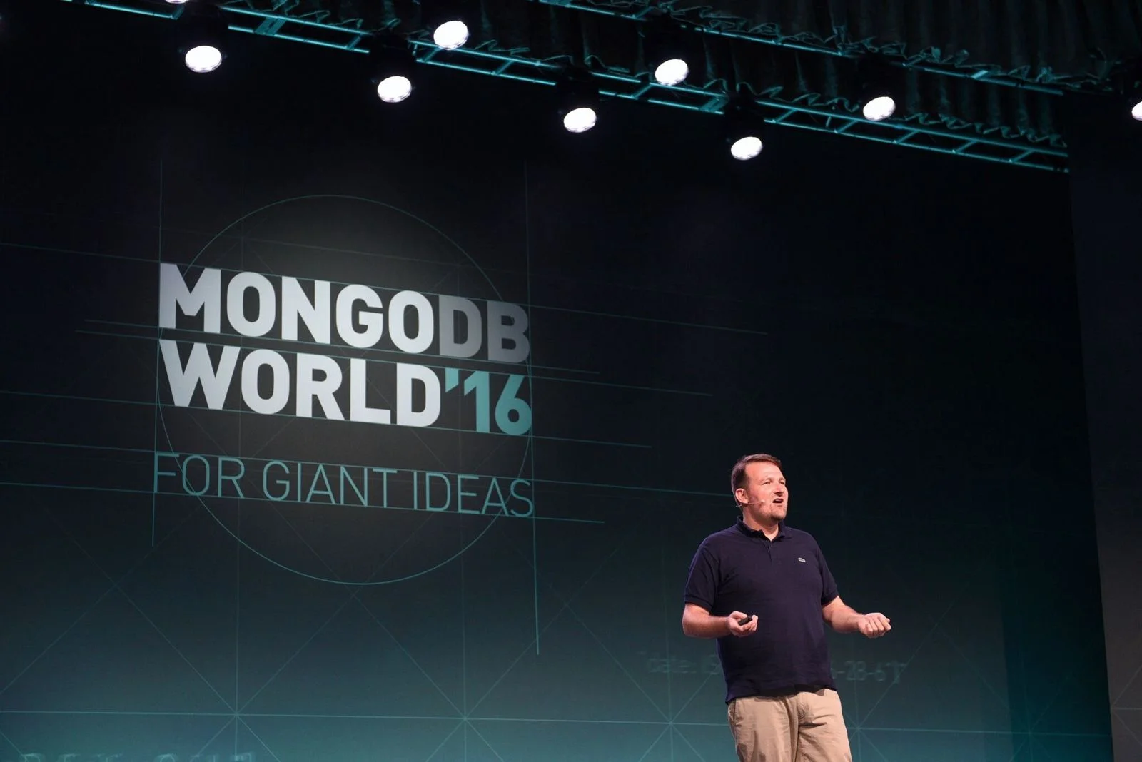 Alexander C.S. Hendorf as keynote speaker at MongoDB World in New York City